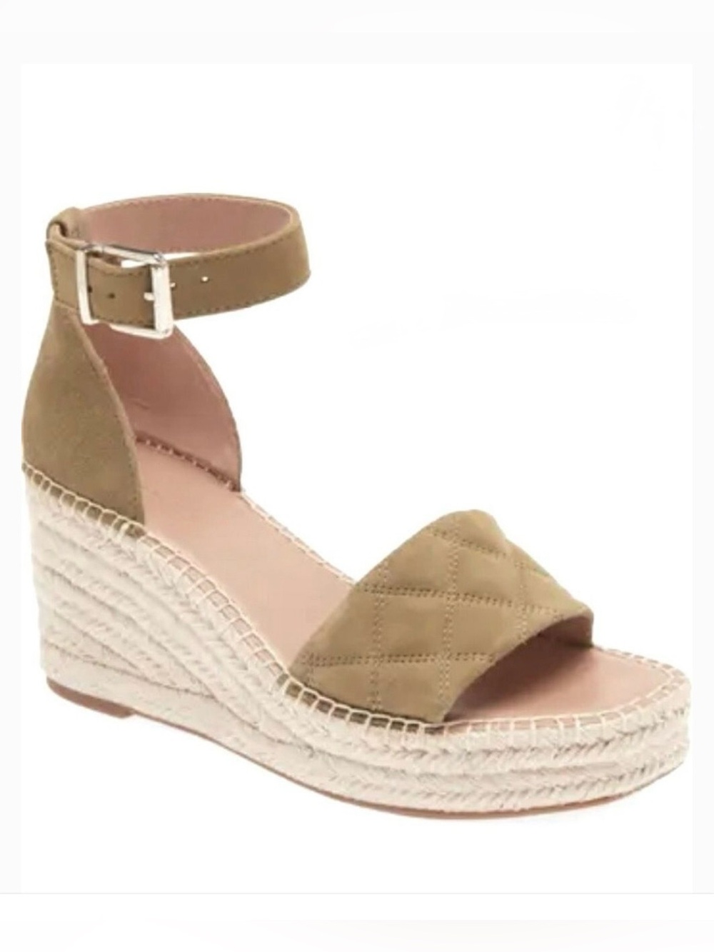 Nordstrom Carmen Olive Green Espadrille Wedge Sandals Boho Coastal Resort Size 6